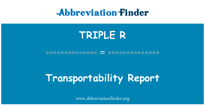 TRIPLE R: 可移植性报告