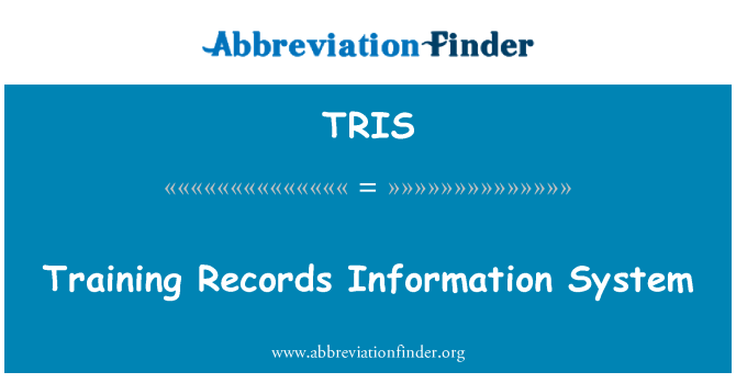 TRIS: Sistem maklumat rekod-rekod latihan