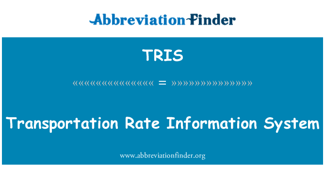 TRIS: System informacji stawki transportu