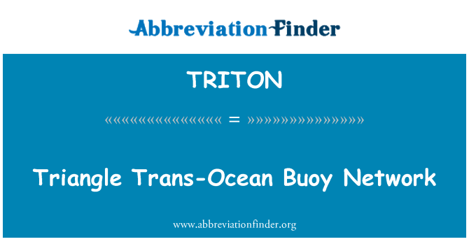 TRITON: 三角跨海洋浮標網