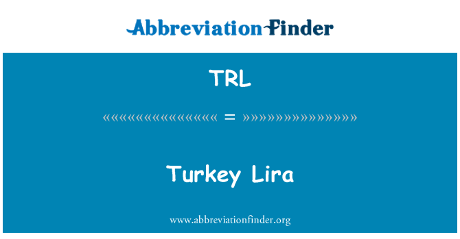 TRL: Turkije lire