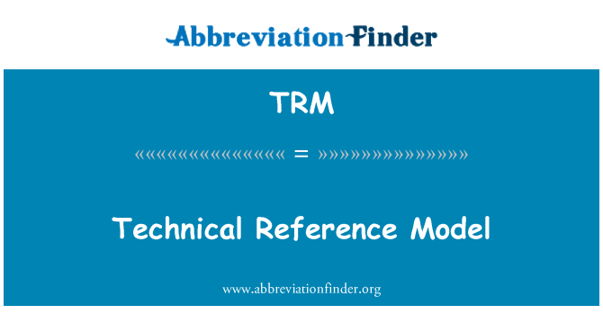 TRM: Technical Reference Model