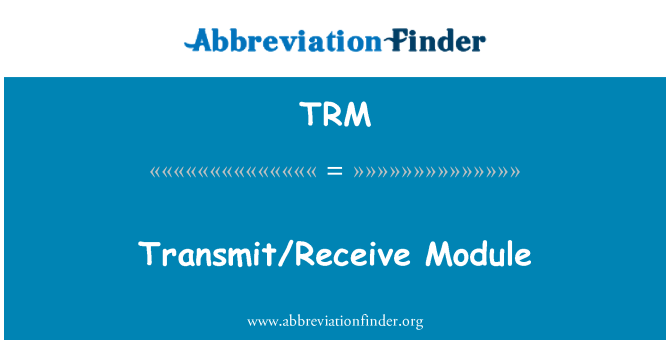 TRM: Modiwl drosglwyddo/derbyn