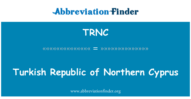 TRNC: Turkiska republiken Nordcypern