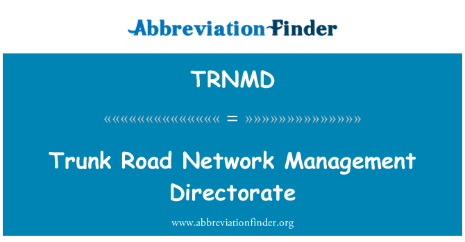 TRNMD: הדרך הראשית רשת ניהול אגף