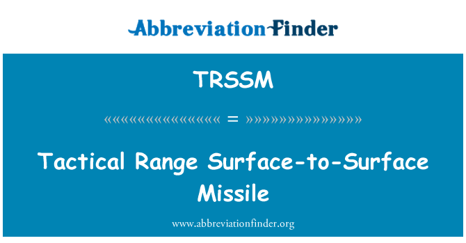 TRSSM: Taktisk omfang overflate-til-overflate rakett