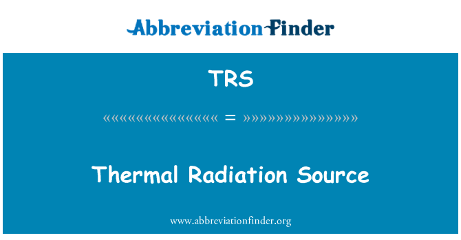 TRS: מקור קרינה תרמית