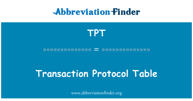 TPT: Tabella tal-Protokoll tat-transazzjoni