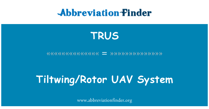 TRUS: Tiltwing/ротор UAV система