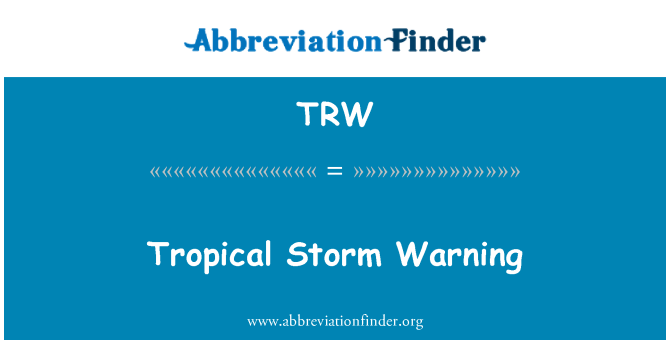 TRW: Tropische Storm Warning