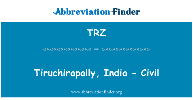 TRZ: Tiruchirapally, India - občianskej