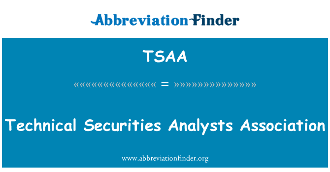 TSAA: Technické cenných papírů analytici asociace
