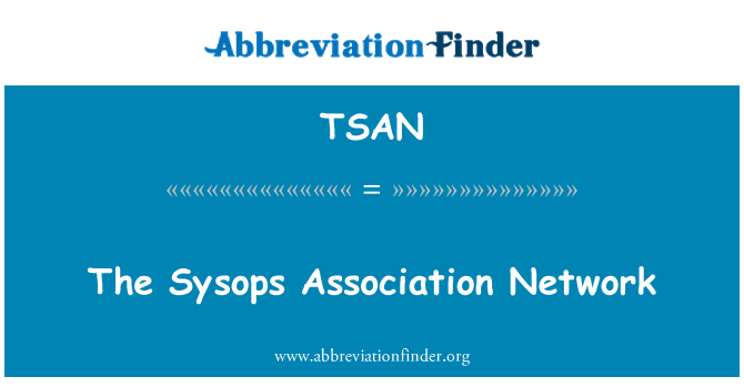 TSAN: Sysops združenje omrežja