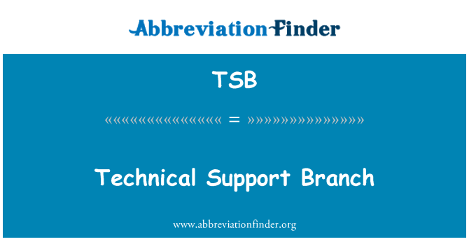 TSB: Fergħa ta ' appoġġ tekniku