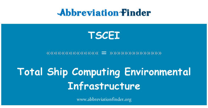 TSCEI: 艦船總體計算環境基礎設施