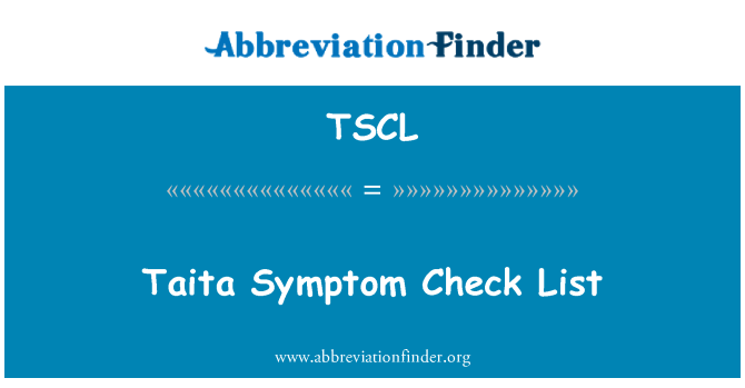 TSCL: Taita Symptom Check List