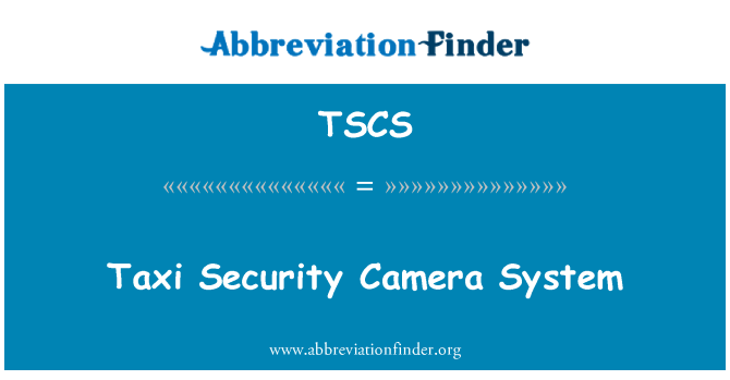 TSCS: Taksi sekirite kamera sistèm