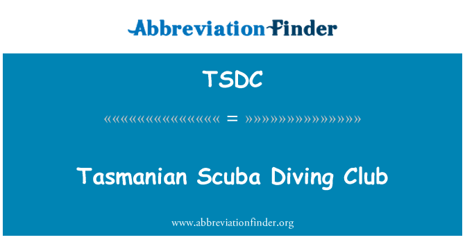TSDC: Tasmansk Scuba Diving Club