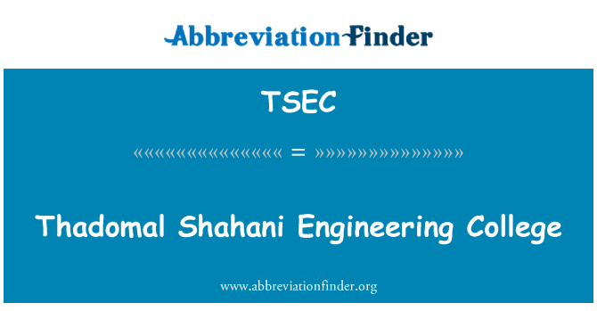 TSEC: Thadomal Shahani escola d'Enginyeria