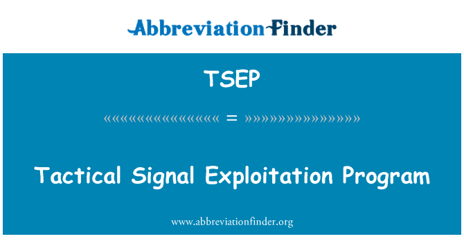 TSEP: Programma di sfruttamento del segnale tattico