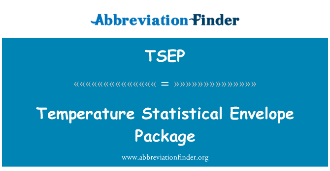 TSEP: الحزمة الإحصائية المغلف درجة الحرارة