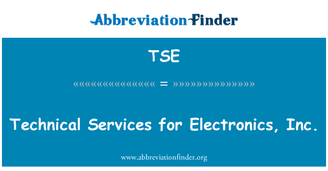 TSE: Technical Services for Electronics, Inc.