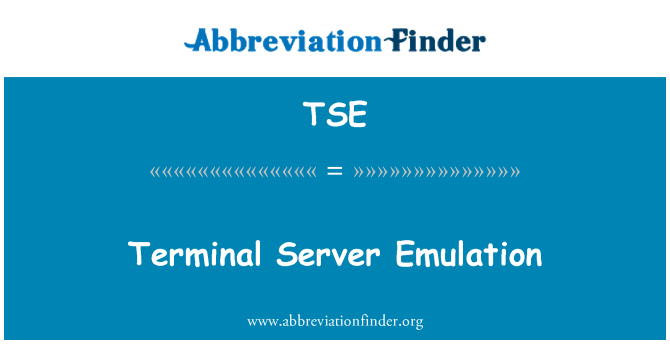 TSE: Terminal Server-emulering