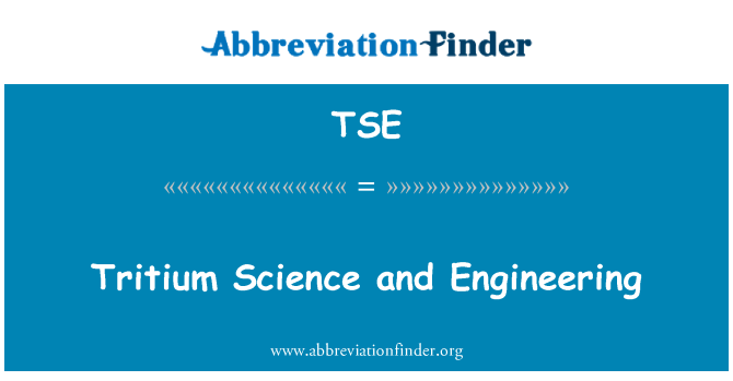 TSE: Syans tritium Et