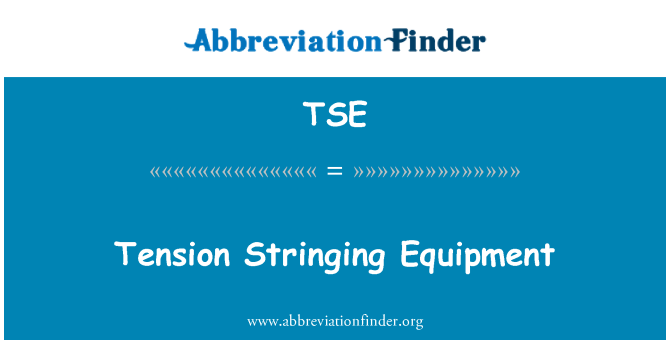 TSE: Tensión de encadenar el equipo