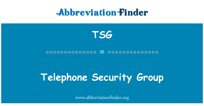 TSG: Telephone Security Group