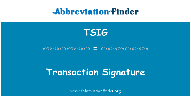 TSIG: Signatura de transacció