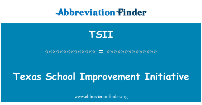 TSII: Texas sekolah perbaikan inisiatif