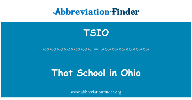 TSIO: Essa escola em Ohio