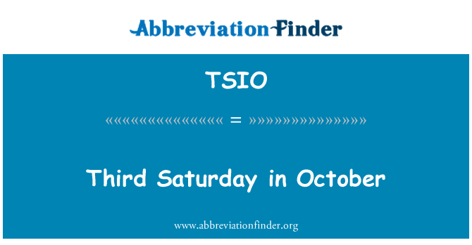 TSIO: Is-Sibt terzi f'Ottubru