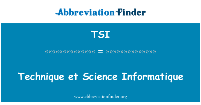 TSI: Tècnica et Informatique de ciència