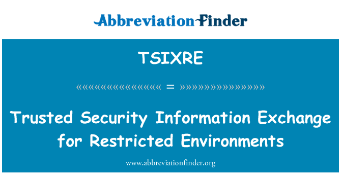 TSIXRE: Klarert Security Information Exchange for begrenset miljøer