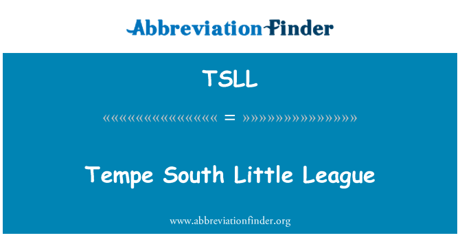 TSLL: Tempe South Little League