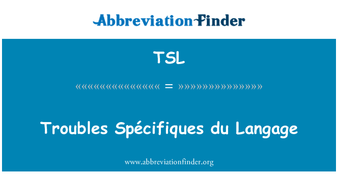 TSL: مشکلات Spécifiques du Langage