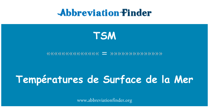 TSM: Sifas de Températures de la Mer