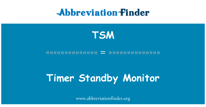 TSM: Timer Standby Monitor