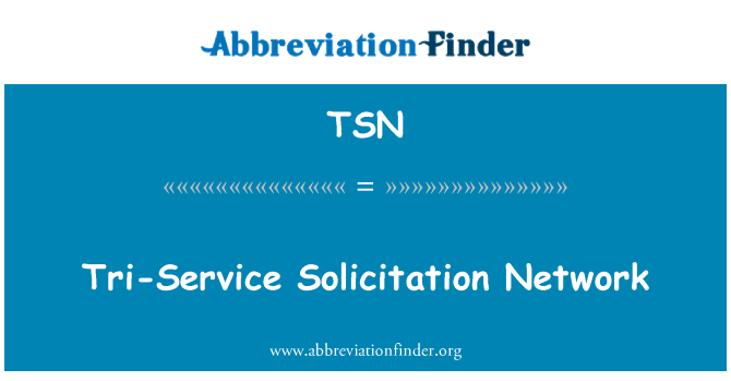 TSN: Solicitare de Tri-Service retea