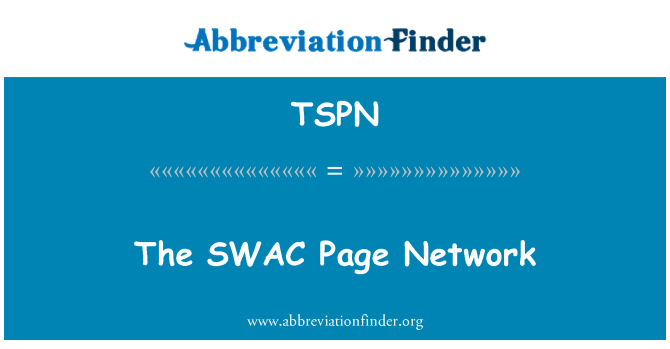 TSPN: The SWAC Page Network