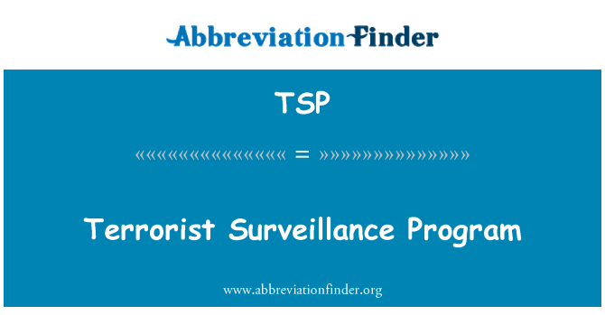 TSP: Програма за терористични наблюдение