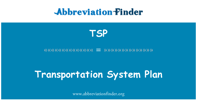 TSP: Transportation System Plan