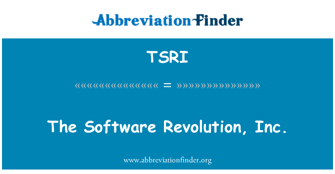 TSRI: Revolution Software, Inc.