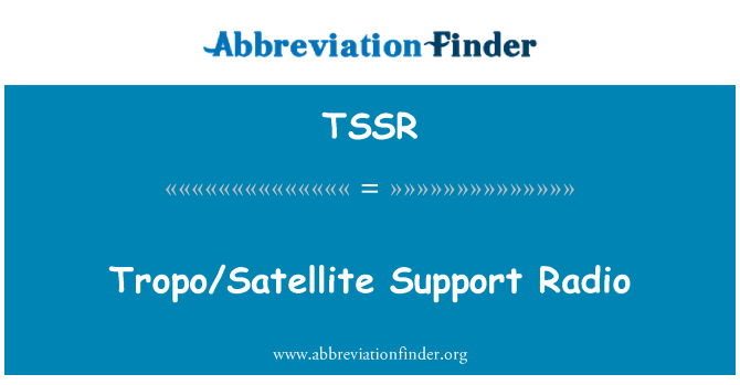 TSSR: Tropo toe/satelliitraadio