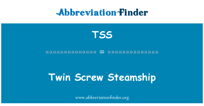 TSS: Twin csavar gőzhajó
