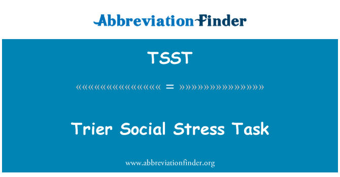 TSST: Trier sosyal tèt chaje Tâche