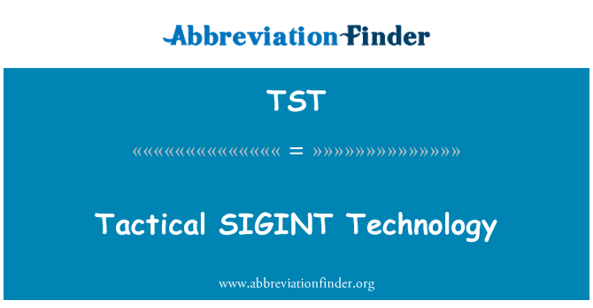TST: Taktické SIGINT technológie