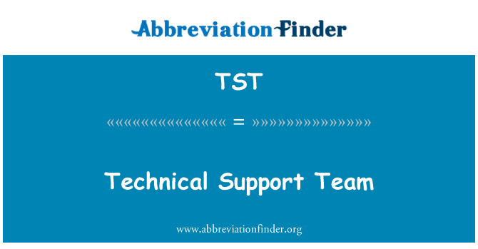 TST: Pasukan sokongan teknikal